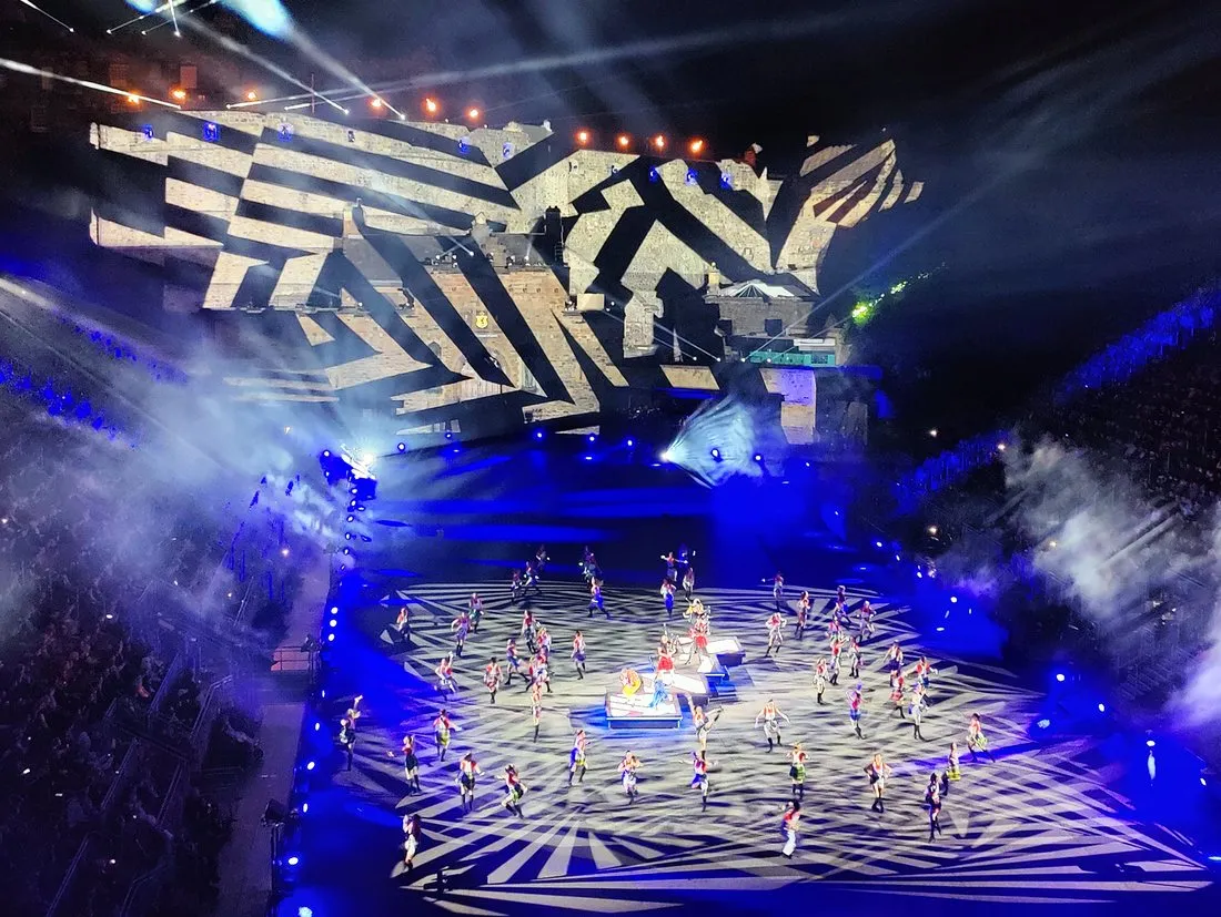 The Royal Edinburgh Military Tattoo, the castle facade under projection